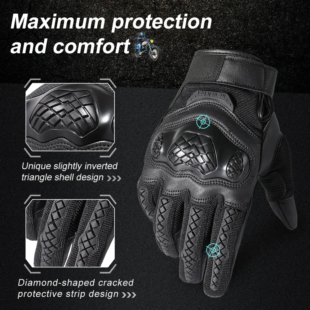 Guantes de dedo completo para motocicleta con pantalla táctil, equipo de protección para Motocross, Cross Dirt Bike, Moto de carreras, MTB, Enduro - imagen 3