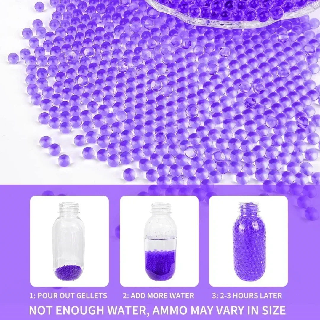 RRBotas de cristal de alta calidad, Gel de hidrogel, cuentas de agua, juguete para niños, barro de suelo de cristal que crecen, bolas de agua, pistola de juguete Ammos - imagen 3