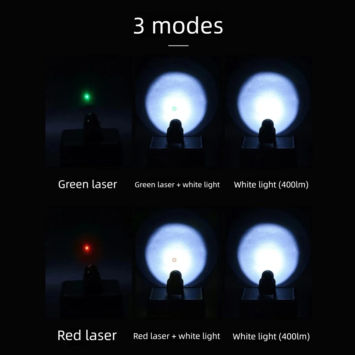 Surefire X400 X400U X400V IR linterna LED luz de pistola para G17 ajuste 20mm luz de armas de riel con puntero láser rojo vista - imagen 3