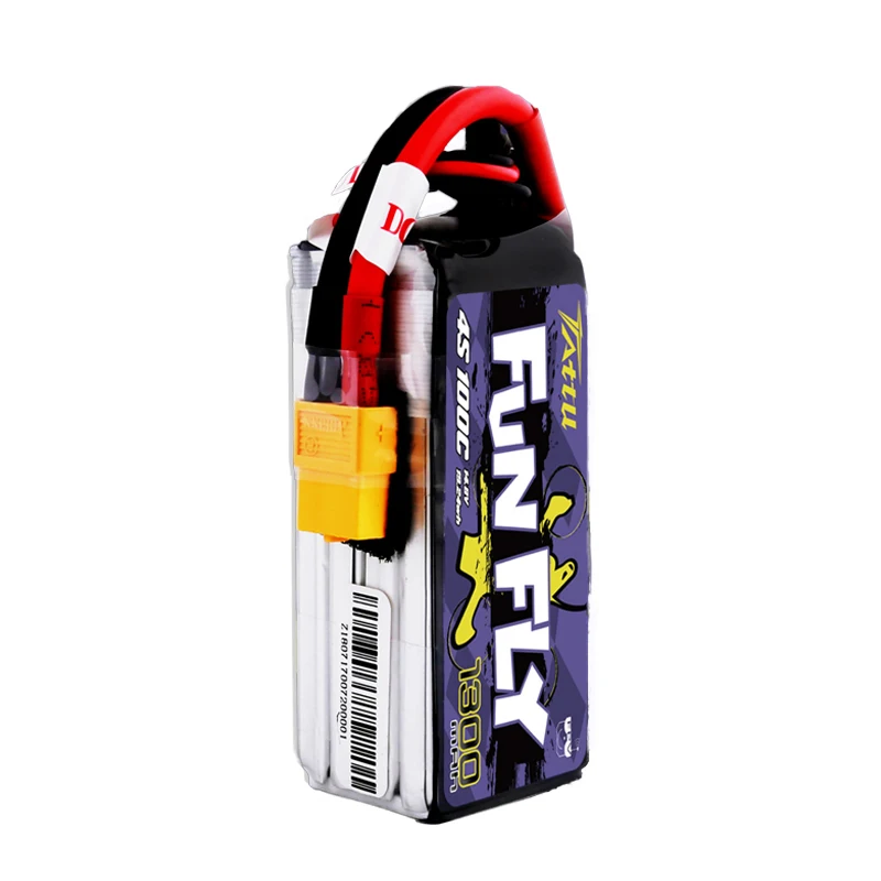 TATTU FUNFLY-batería LiPo Original de 14,8 V, 1300mAh, 100C, para helicóptero RC, cuadricóptero, FPV, piezas de Dron de carreras, batería de 4s - imagen 4