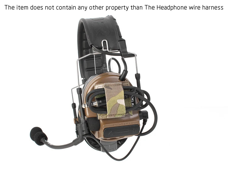 PEW TACTICAL Auriculares Arnés de cables Airsoft Auriculares Soporte para cables Camo - imagen 5