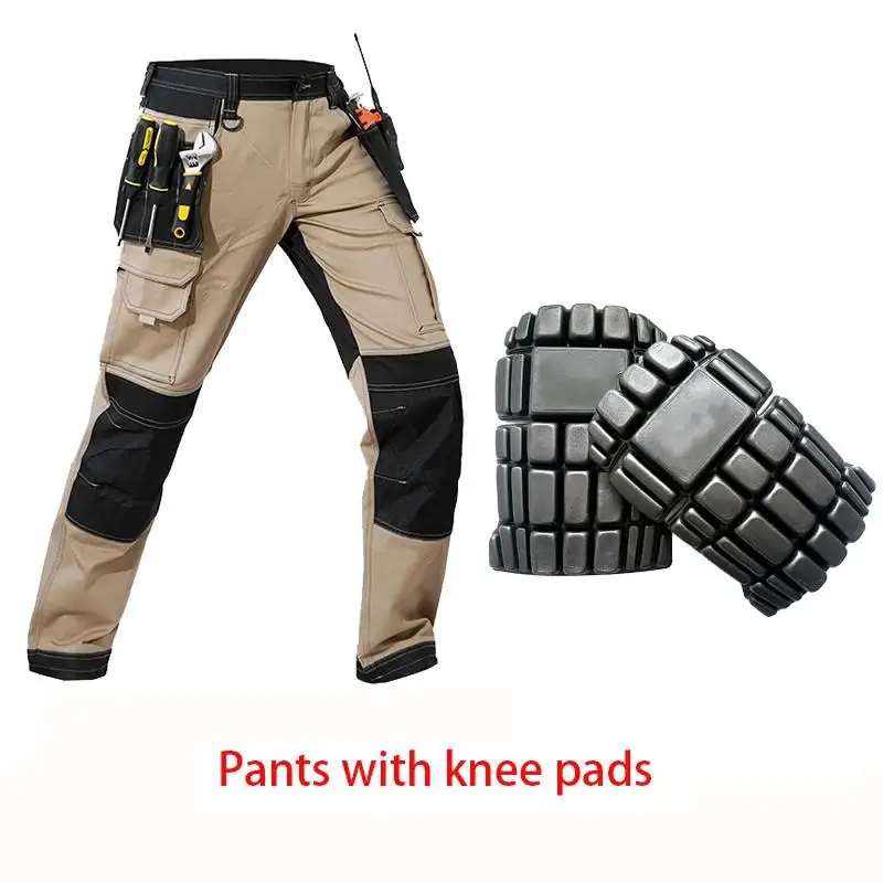 Khaki with knee pads