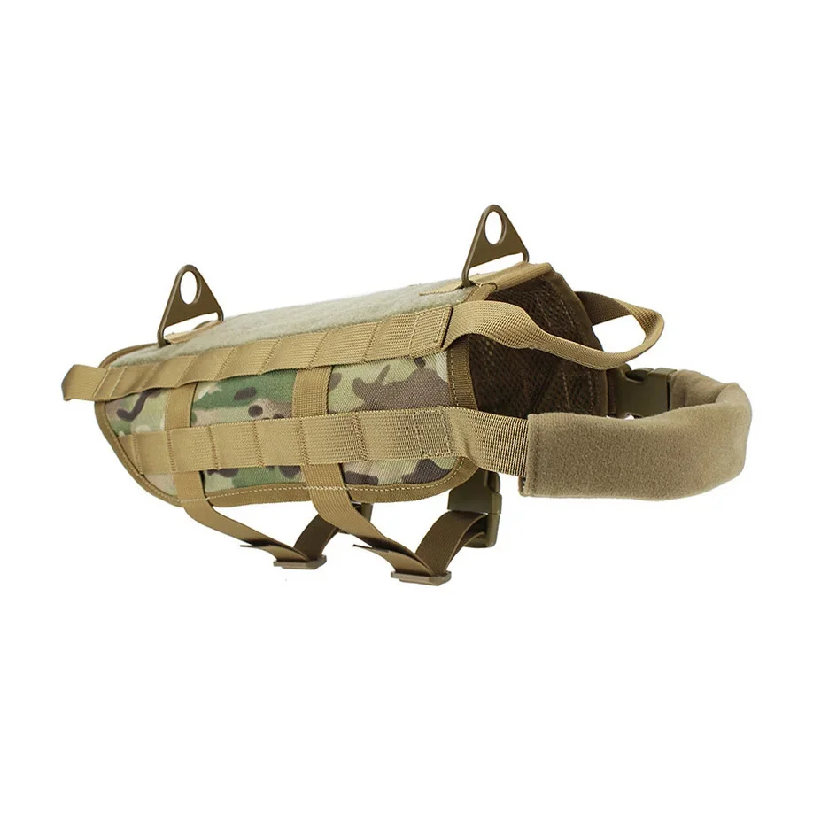 K9 Entrenamiento táctico Arnés para perros Caza Molle V-elcro Chaleco Packs Abrigo 4 colores XS-XL - imagen 2
