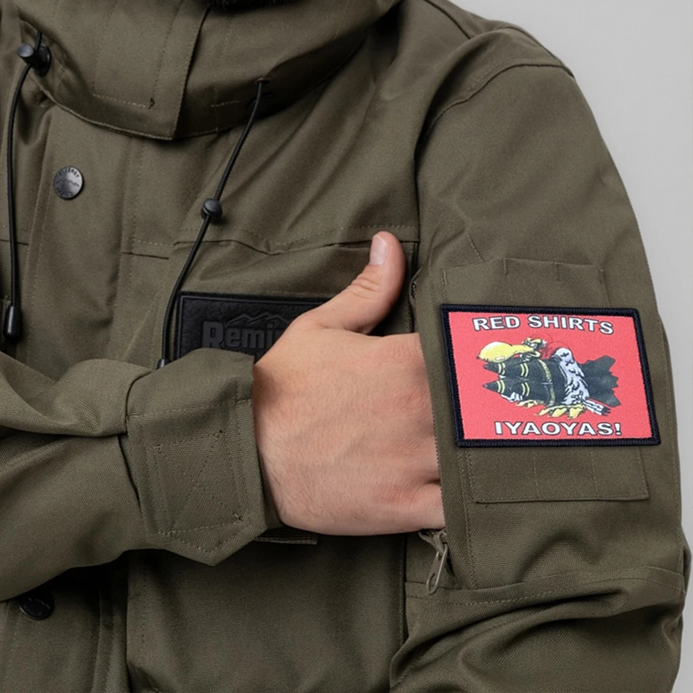 Camisas rojas azul marino Ordnance IYAOYAS parches tácticos parche de gancho y bucle insignia de moral militar apliques de combate pegatinas para mochila - imagen 4