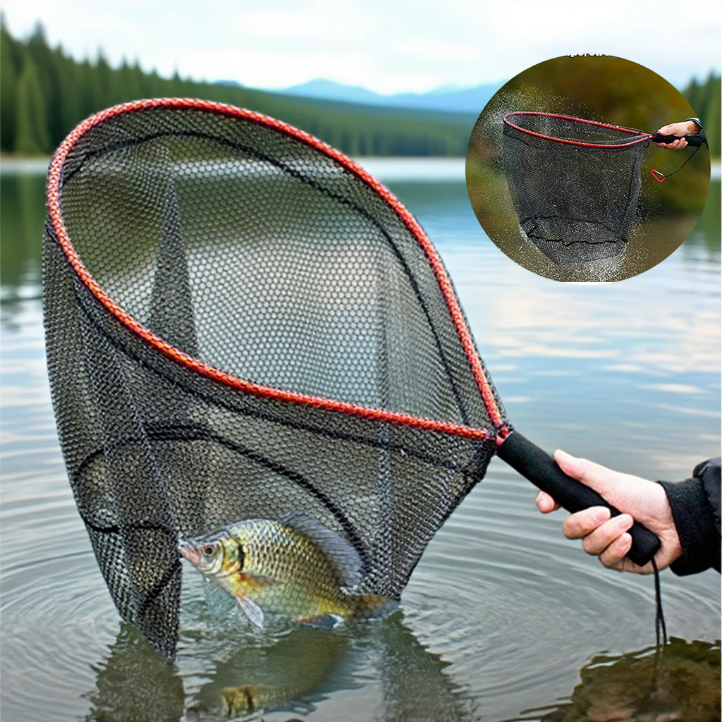 Red de aterrizaje para pesca con mosca, plegable, telescópica, para pesca con mosca de mar, flotante, para salmón, Kayak, bagre, lubina, trucha, 1 ud.