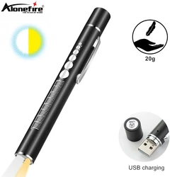 Linterna bolígrafo LED 3000K recargable USB compacta