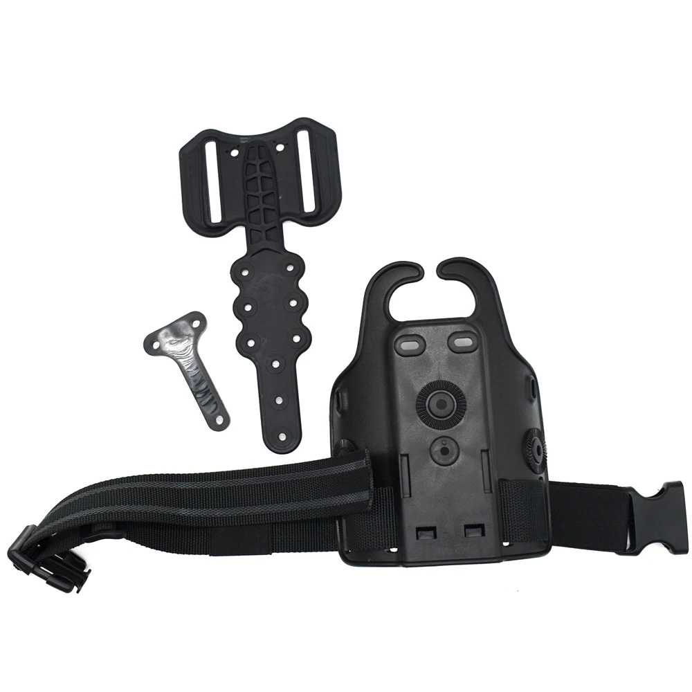 Plataforma táctica con forma de pierna, Panel Universal con funda para pierna caída para Glock 17 19 Beretta M9 Colt 1911 P226, negro, accesorio de caza - imagen 5