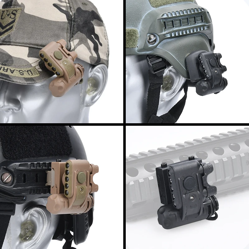 Linterna de casco táctico GEN 2 DE ALTO Lumen luz roja blanca linterna LED al aire libre caza scout señal accesorios de arma - imagen 5