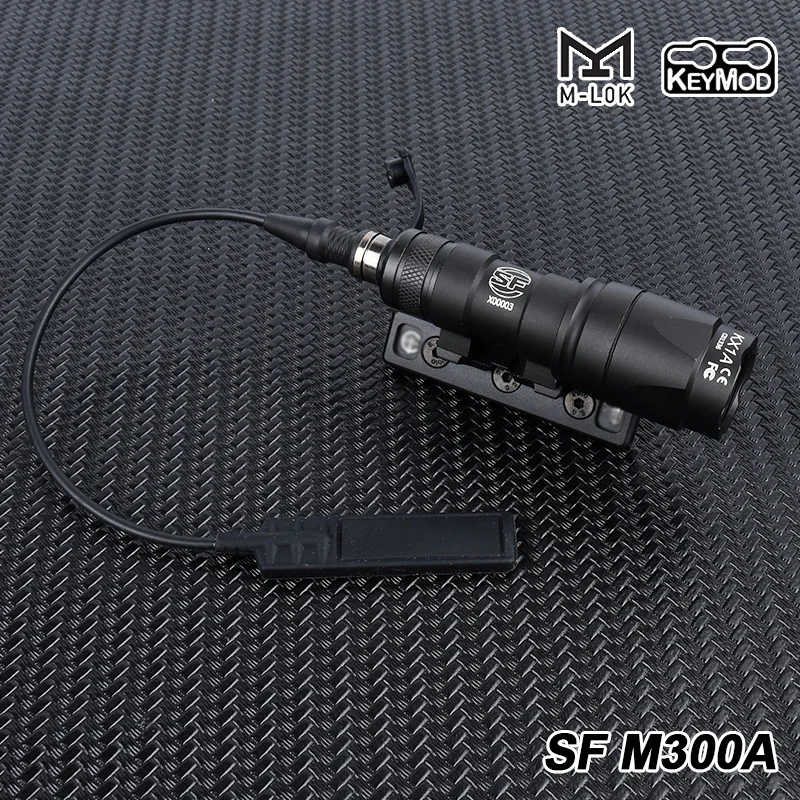 Potente linterna Surefir para caza, soporte de luz en línea, Base de ranura para MLOK KEYMOD M300A Airsoft, M600, M600U - imagen 2