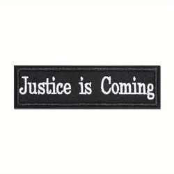 Justice Is Coming Parche bordado táctico con velcro MOLLE universal