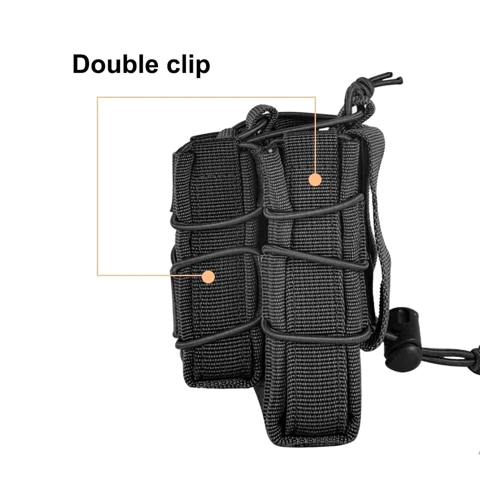 Funda para revistas de pistola, bolsa para pistola Molle con tapa abierta para revistas de una sola pila, bolsas de nailon de alta calidad - imagen 3