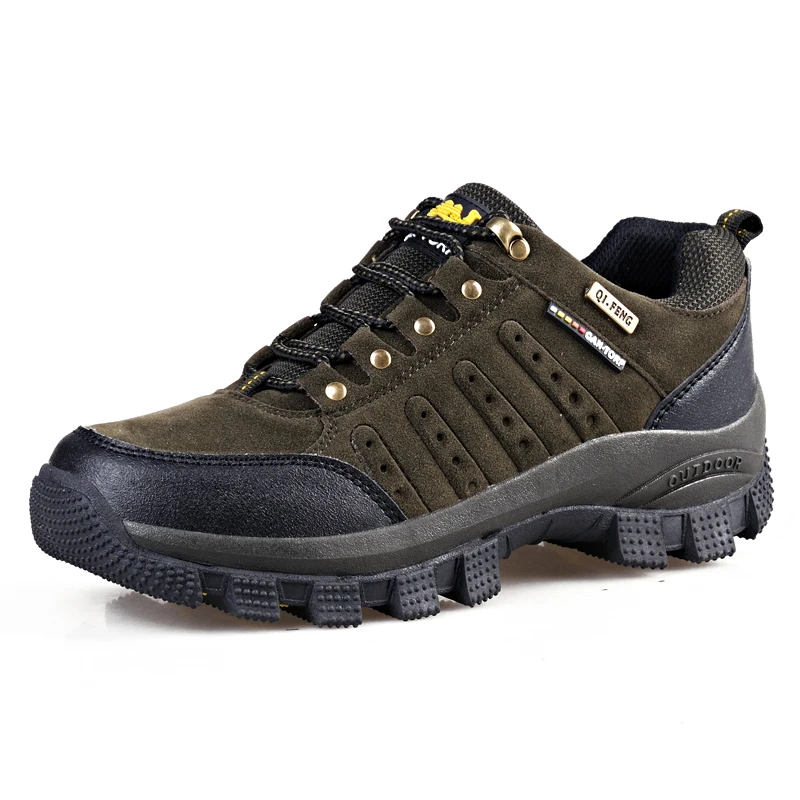 HIKEUP-zapatos de senderismo para hombre y mujer, zapatillas impermeables para escalada de montaña, deporte de caza - imagen 2