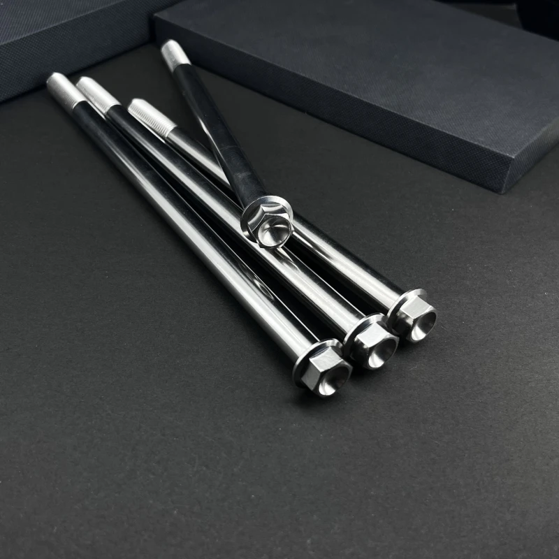 M10 x 155/185/195--350 mm Tornillos de perno de titanio Tapa de brida 1,25, modificación de motocicleta