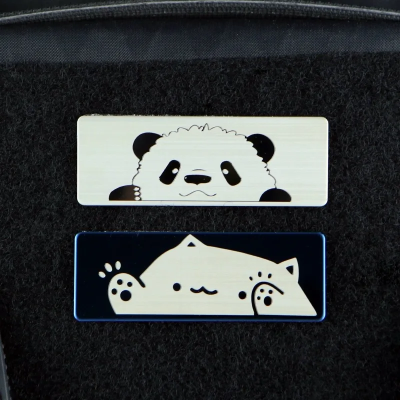 Parches de gato de dibujos animados de Metal, bonito emblema de moral de gato, brazalete táctico creativo, insignia de gancho y bucle, mochila al aire libre, accesorios para bolsos - imagen 2