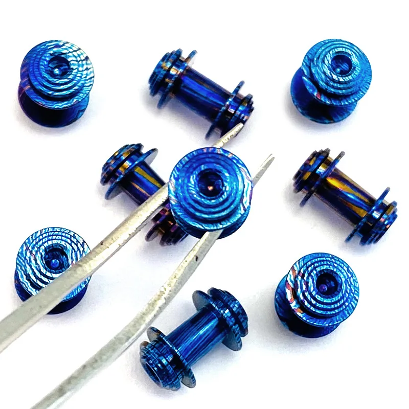 Cuchillo con patrón de Damasco, barra de bloqueo de eje de titanio, remache de tornillo de repuesto para Benchmade MINI Bugout 533 535 15535, piezas de cuchillos etiquetados - imagen 5