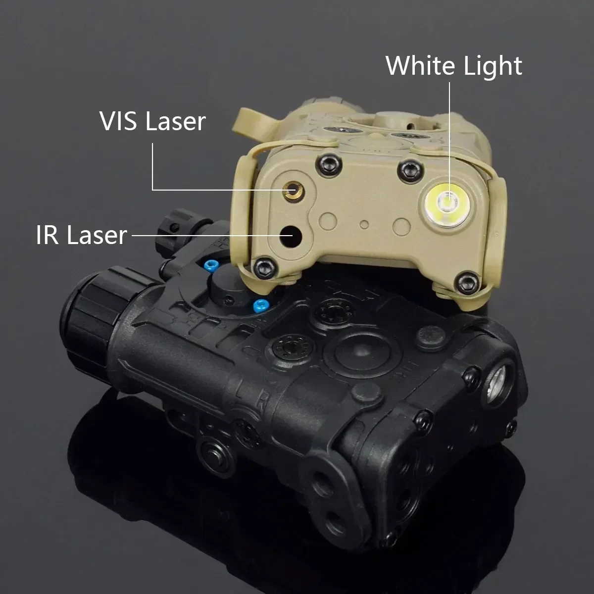 NGAL L3 rojo verde azul mira láser puntero IR estroboscópico linterna LED Airsoft arma caza Picatinny riel de 20mm - imagen 2