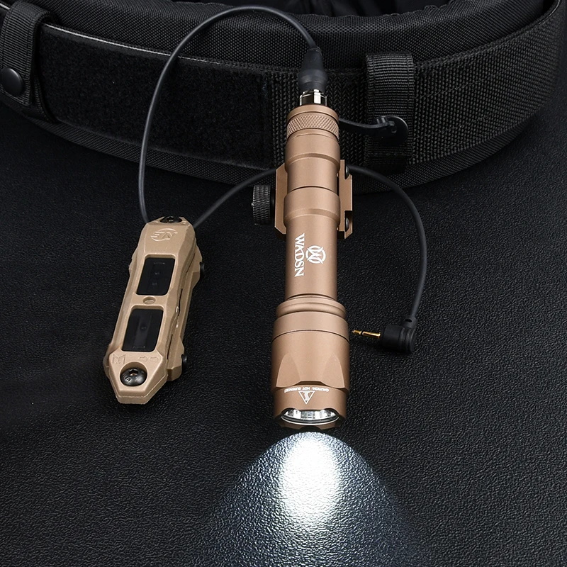 WADSN-linterna táctica M600C, luz LED de 600 lúmenes para arma de caza, explorador, interruptor de presión de Control Dual para m-lok Keymod, carril de 20MM - imagen 2