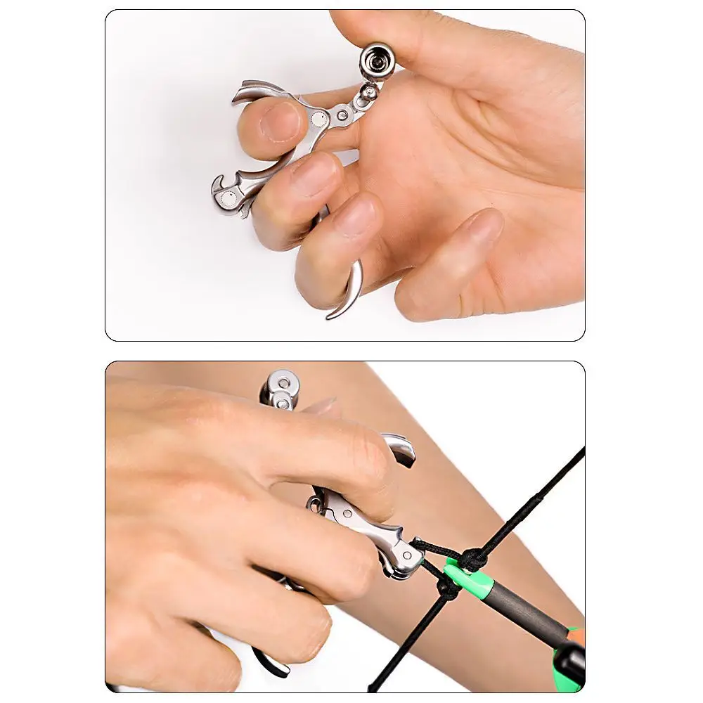 Ayuda para liberar los dedos, arco compuesto, pinza de agarre para pulgar, gatillo, entrenamiento de caza, tiro con arco, 3/4 - imagen 2