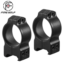 Anillas acero 30mm liberación rápida perfil medio riel 20mm visor caza