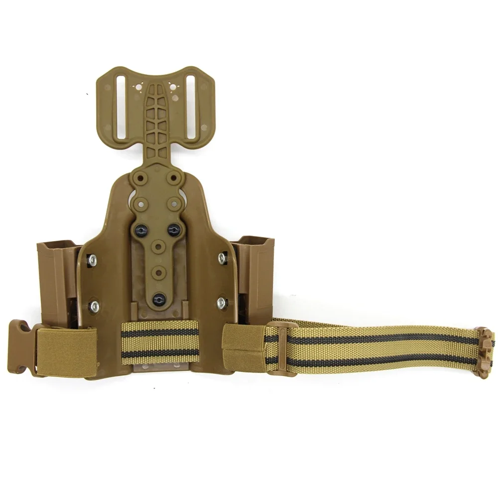 Adaptador de funda para muslo doble Mag de 9 mm para Glock 17 19 con correa y paleta para uso en caza al aire libre - imagen 2