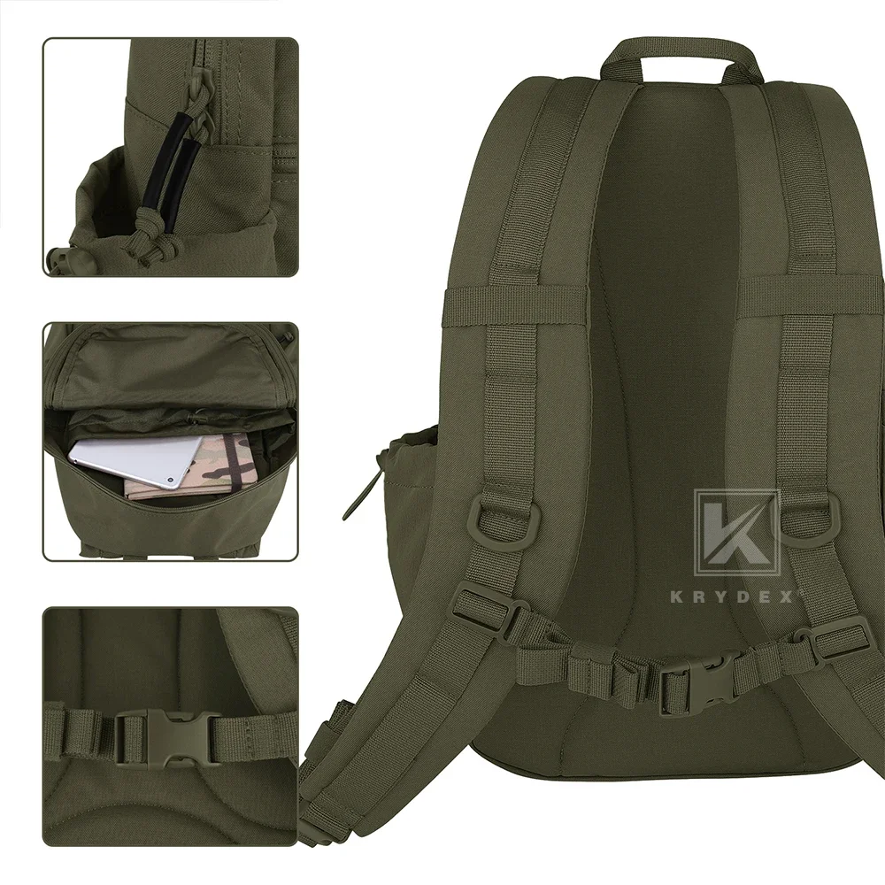 KRYDEX Mochila táctica EDC 500D ripstop impermeable para airsoft - imagen 4