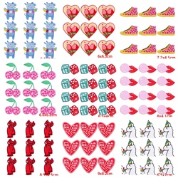 Parche de dibujos animados para ropa, parches termoadhesivos bordados para planchar, Flores, mariposas, venta al por mayor, 10 unidades por lote