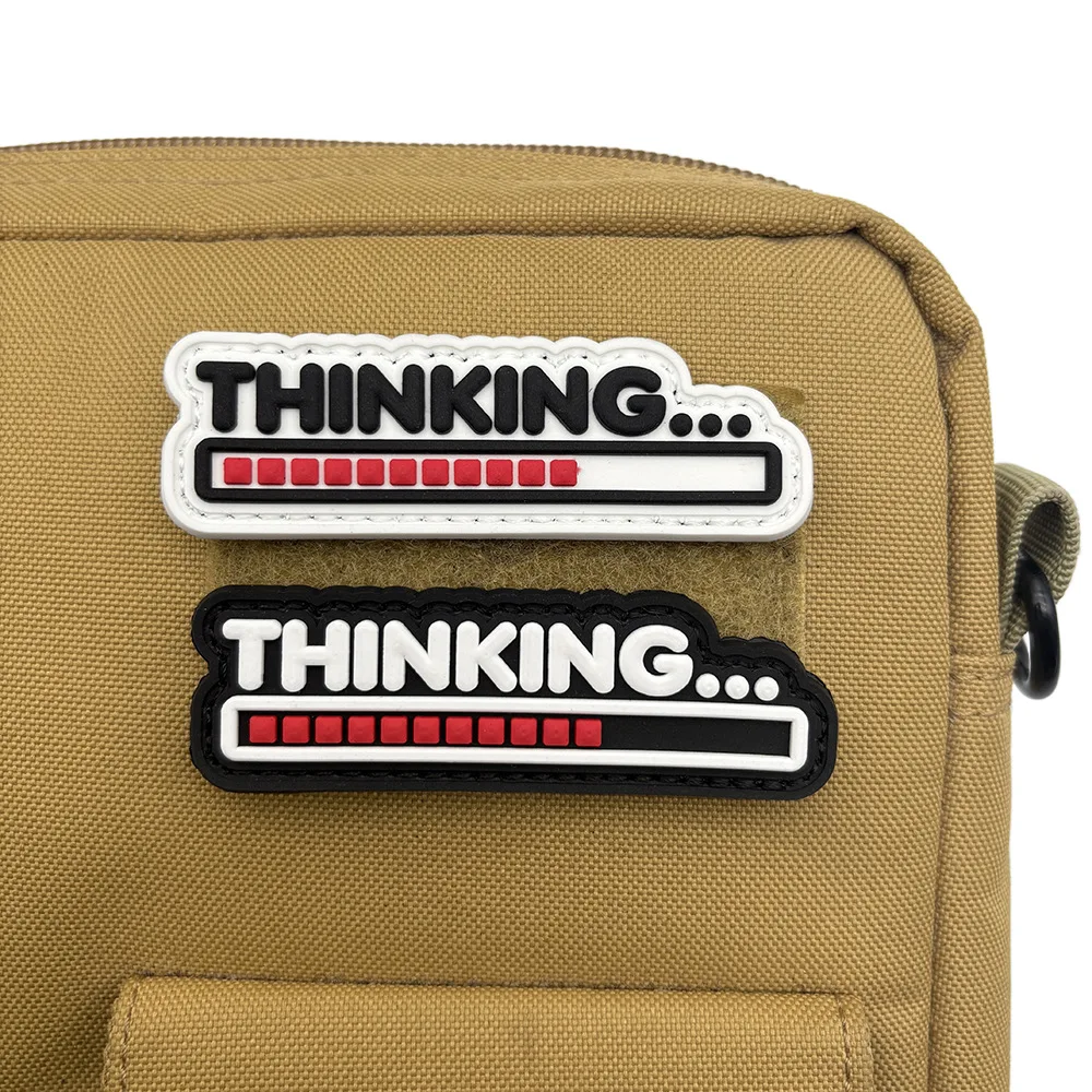 Parche de PVC Thinking Progress Bar Chevron, chaleco táctico, sombreros con gancho y bucle, insignia de moral, pegatinas para mochila, parches para brazalete para ropa - imagen 5