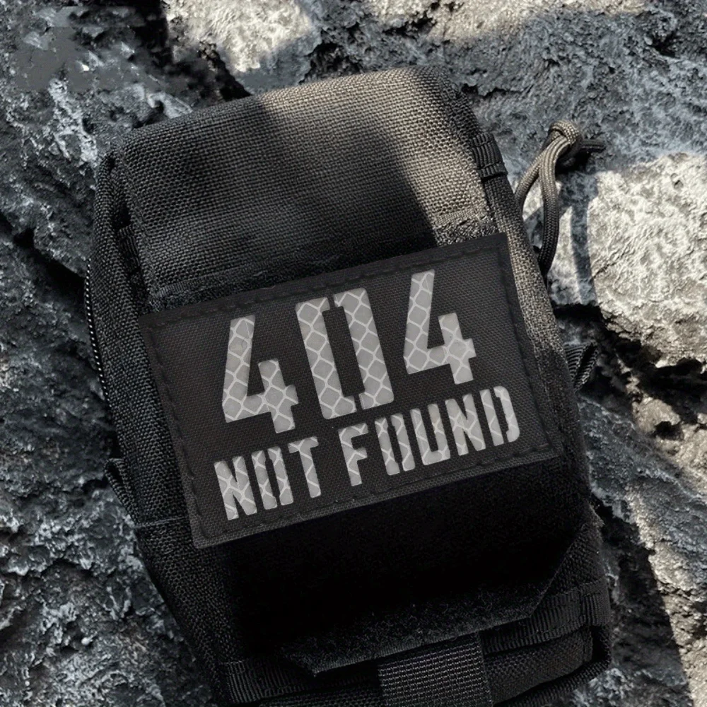 Parche táctico reflectante de moral de mal funcionamiento 404, emblema de gancho y bucle, insignia militar, brazalete de combate, pegatinas para mochila - imagen 5