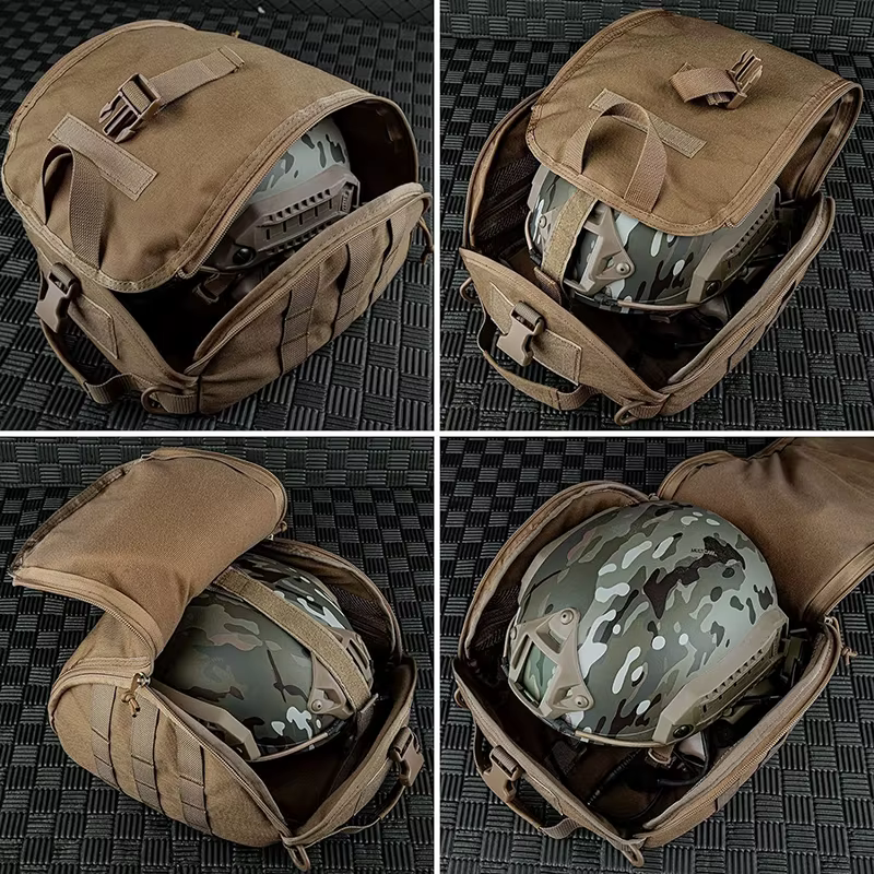 Bolsa táctica Molle Multicam para casco, transporte multiusos