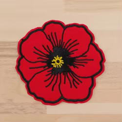 Parche para planchar con flores rojas, parche para ropa, bonito parche bordado, accesorios de ropa, pegatinas de costura