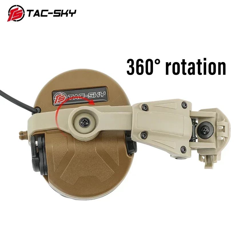 TS TAC-SKY TAC201 soporte de montaje táctico en riel para auriculares - imagen 3