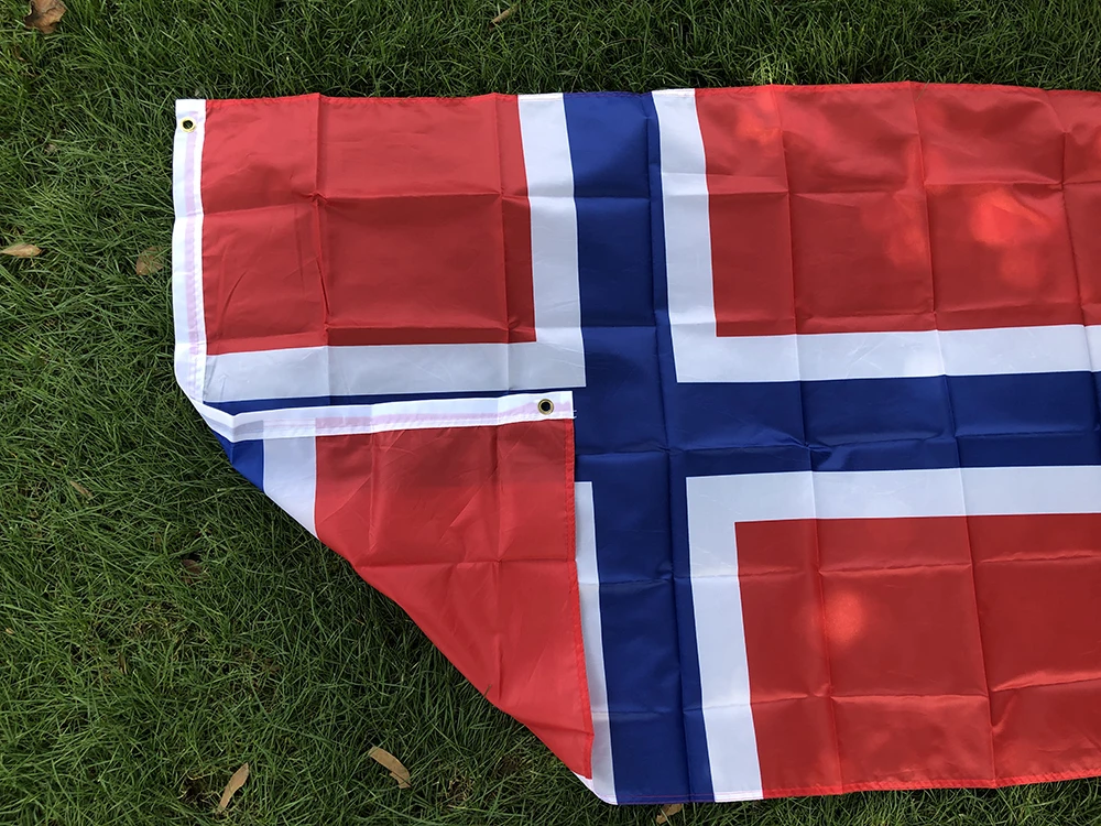 Bandera del SKY Noruega Bandera 90x150cm Kongойet Noreg Norge nor no noruega Bandera noruega Bandera colgante estándar de poliéster - imagen 4