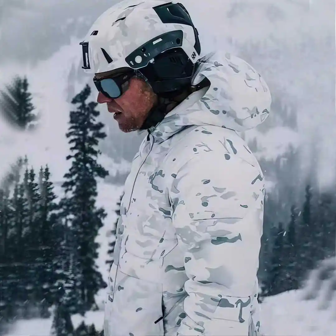 Guantes tácticos de entrenamiento de caza y nieve para exteriores, cubierta para casco - imagen 3