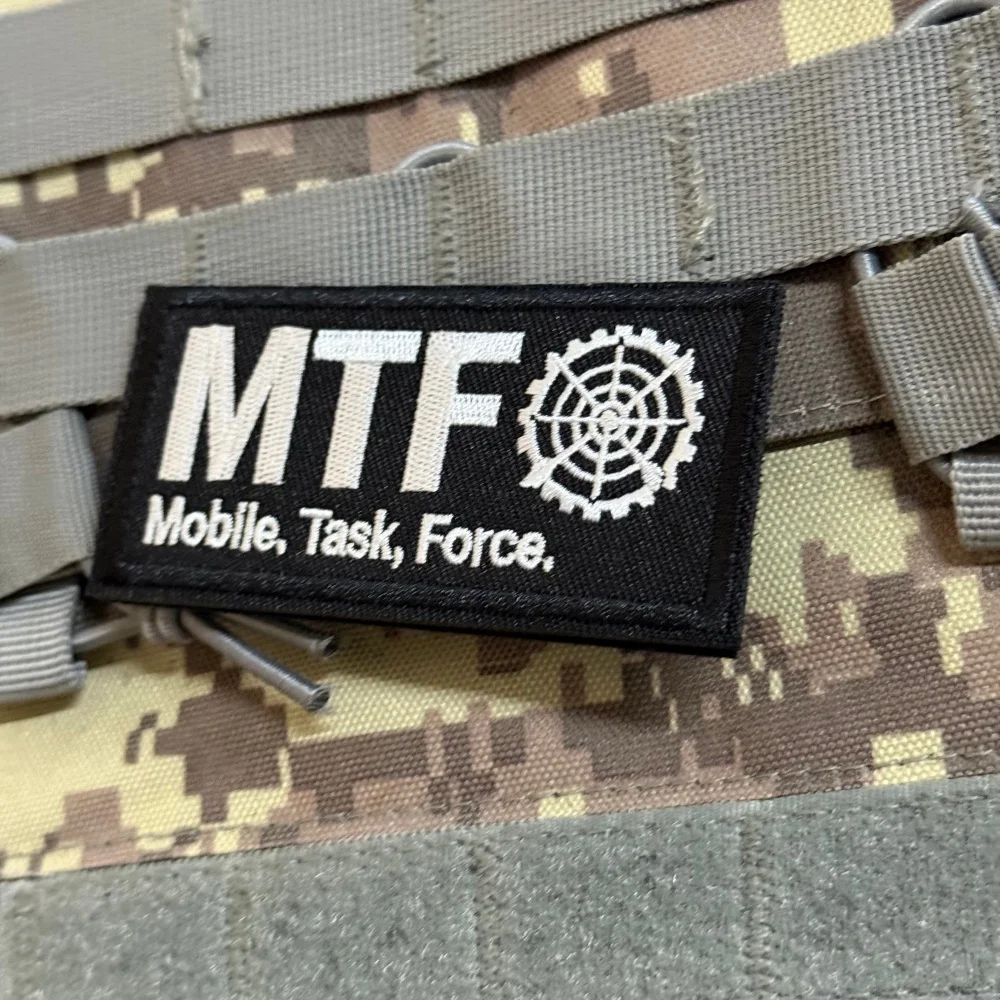 Parche bordado táctico MTF con velcro gancho y bucle para chalecos - imagen 4