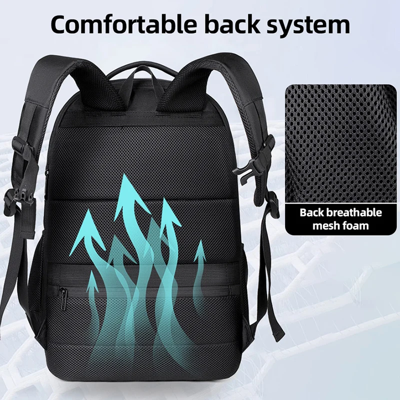 Mochila expandible para viajes, desplazamientos, escalada, deporte al aire libre, senderismo, ciclismo, mochila, zapatos húmedos secos, bolsillo, bolsa para ordenador portátil de negocios y universidad - imagen 4