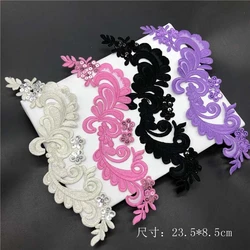Aplique termoadhesivo flores lentejuelas – Parche bordado ropa