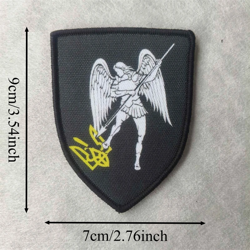 Parche con estampado del Arcángel Michael, chaleco táctico, gancho y bucle, insignia decorativa de moral, pegatina para mochila, parches para brazalete para ropa - imagen 2