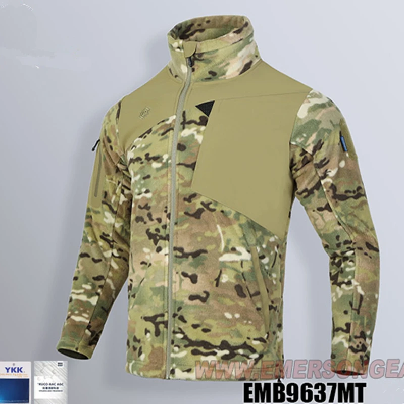 Emersongear Chaqueta táctica polar Multicam cortavientos y cálida - imagen 2