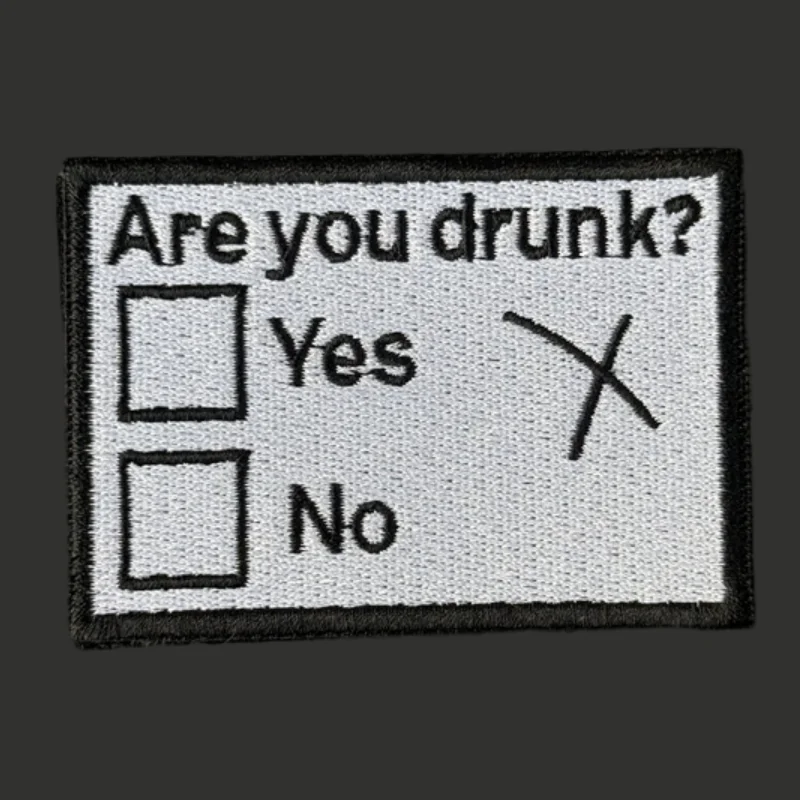 “Eres borracho?" parche insignia de moral militar bordado gancho y bucle mochila ropa decoración accesorios pegatina brazalete - imagen 2