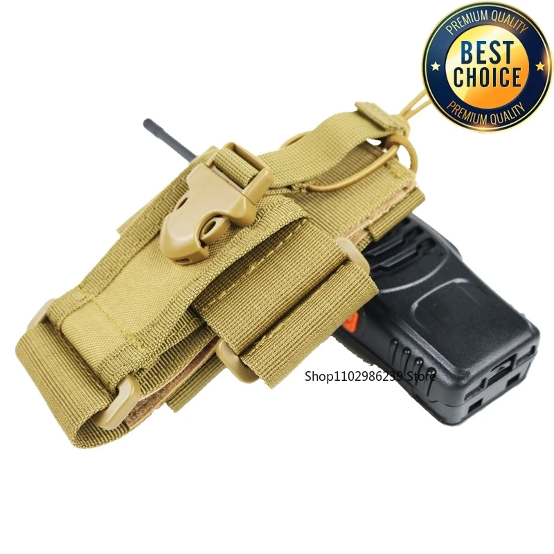 Bolsa de Radio táctica Molle, soporte ajustable para Walkie Talkie, bolsa colgante para interfono de caza, soporte para botella de agua para deportes al aire libre - imagen 2