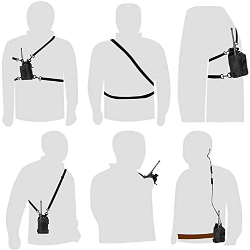 Bolsa para walkie talkie con soporte de Radio, bolsa de Radio Molle para cinturón de servicio, compatible con BaoFeng PD780/P8800/GP328, accesorios esenciales para cinturón de trabajo - imagen 5