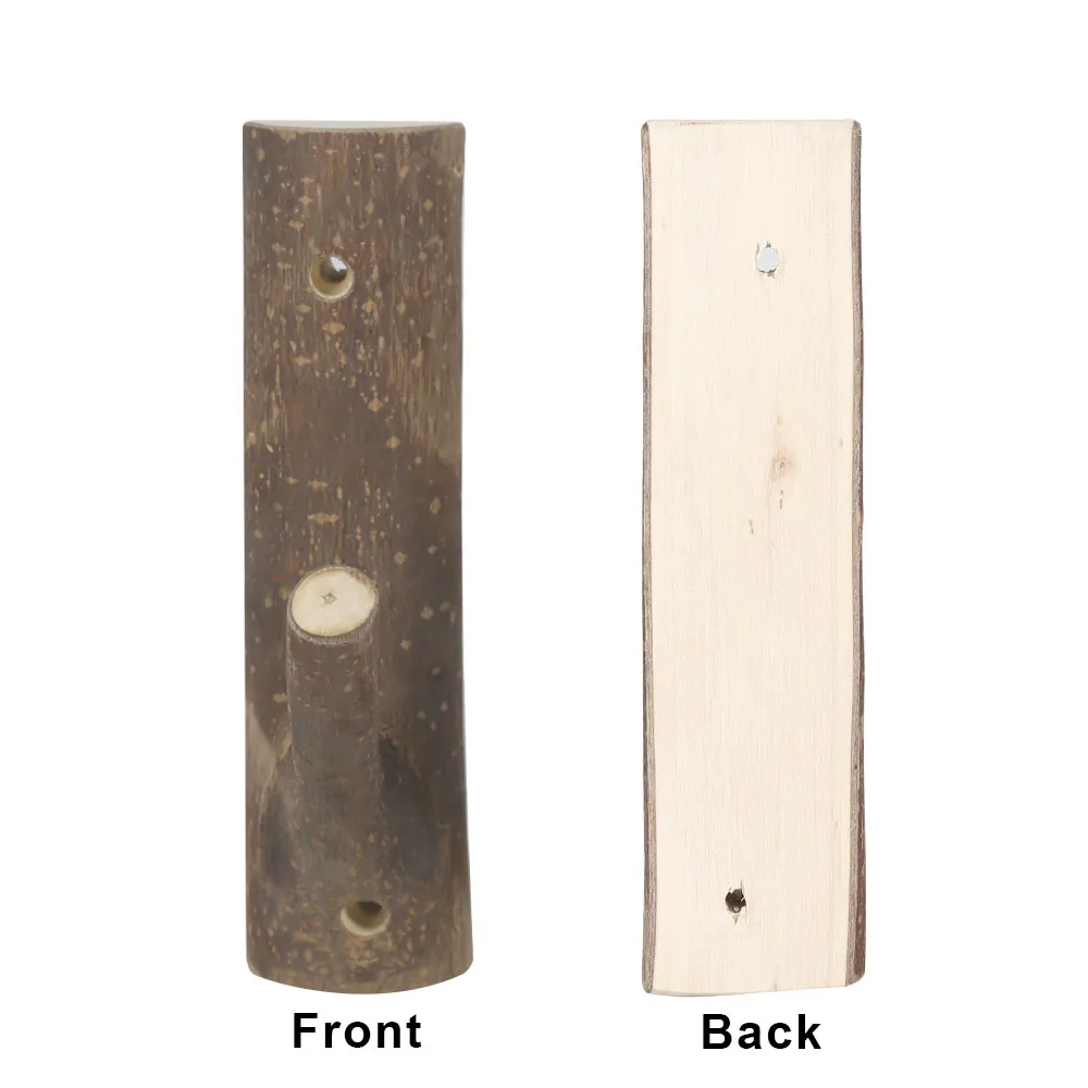 Estante para pistola de Rifle de montaje en pared, ganchos para pistola de rama de madera, soporte para pistola hecho a mano para pared con agujeros preperforados, accesorio de caza, 2 uds. - imagen 3