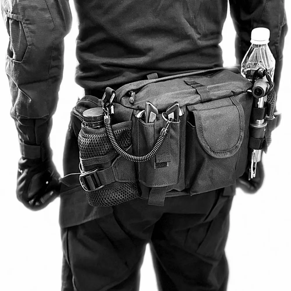 Riñonera multifuncional táctica para exteriores, escalada de montaña, viajes, turismo, ciclismo, deportes, riñonera con señuelo impermeable - imagen 3