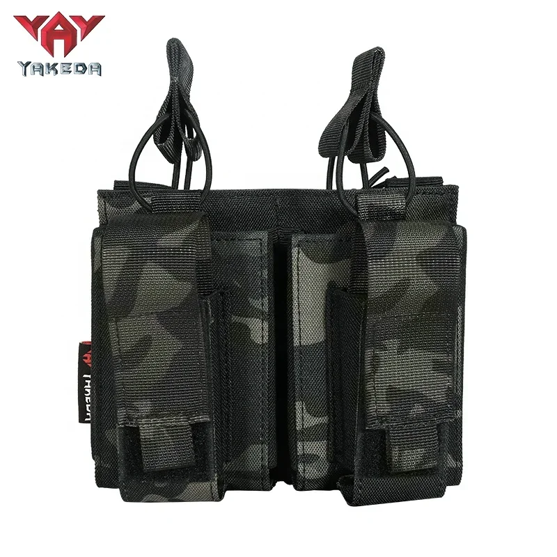 YAKEDA bolsa táctica doble para revistas Molle 5,56mm 9mm bolsa para revistas de entrenamiento de equipo táctico accesorios tácticos bolsa Mag - imagen 5