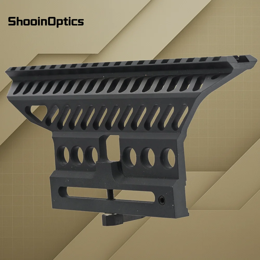 Base de riel Picatinny de montaje lateral de 20mm para mira telescópica, accesorio táctico de caza de aluminio de precisión