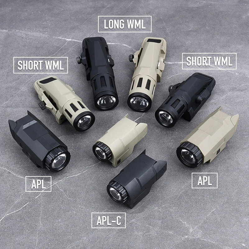 Linterna Táctica APL-C Mini WADSN - Luz LED Blanca/Nylon - Linterna Scout APL WML para Caza - Modos Continuo/Estroboscópico - Compatible con Riel 20mm - imagen 2