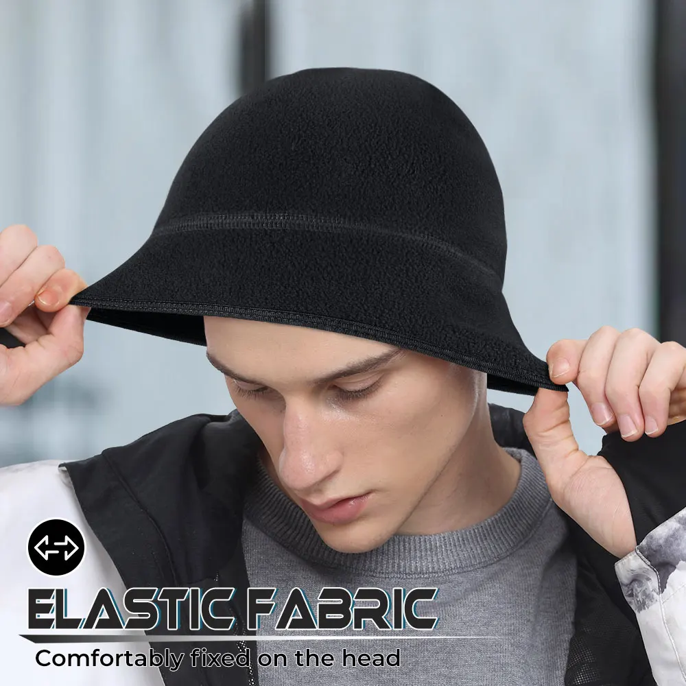 Gorros de invierno de lana térmica para correr, cubierta más cálida para deportes, esquí, Snowboard, senderismo, ciclismo, esquí, gorra suave a prueba de viento para hombres y mujeres - imagen 5