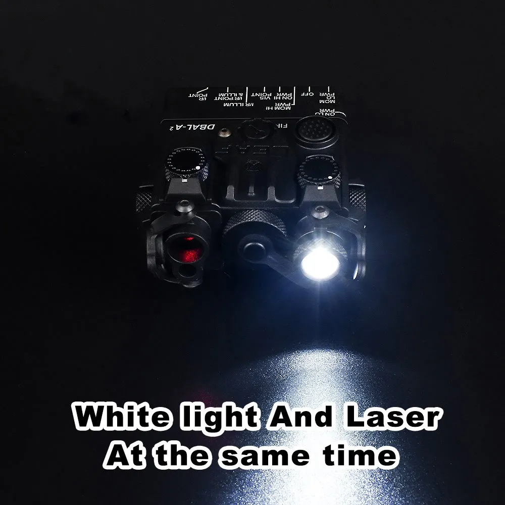 WADSN DBAL-A2 táctico rojo verde azul punto indicador de visión caza Airsoft Rifle DBAL blanco luz estroboscópica LED arma Accesorios - imagen 2