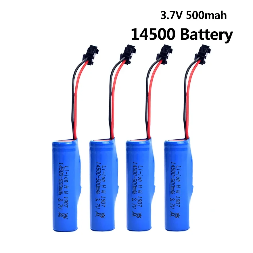Batería de iones de litio 14500 para C2 D828 3,7 V 500mah batería recargable para JJRC acrobacias volquete coche barco tanque camión reemplazar accesorio de juguete - imagen 2