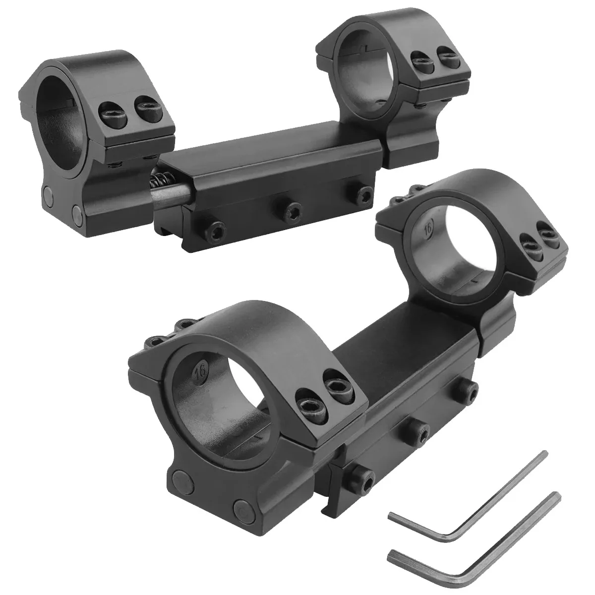 Adaptador de montaje para mira telescópica táctica, 25,4/30mm, 11/20mm, doble anillo, perfil alto y bajo, óptica para pistola de juguete